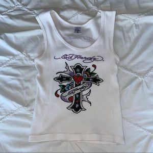 Ed hardy rhinestone tank